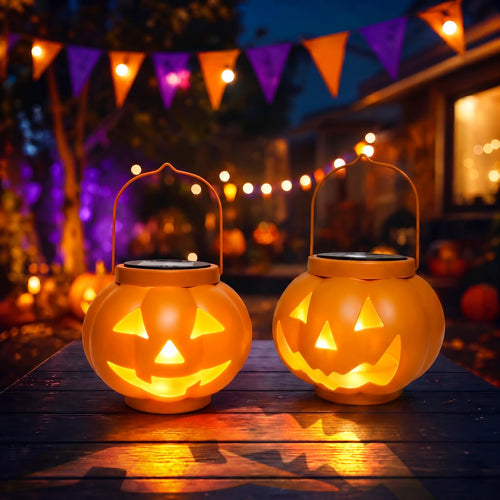 🎃 Light Up Your Halloween with Charming Solar Jack-O'-Lanterns!