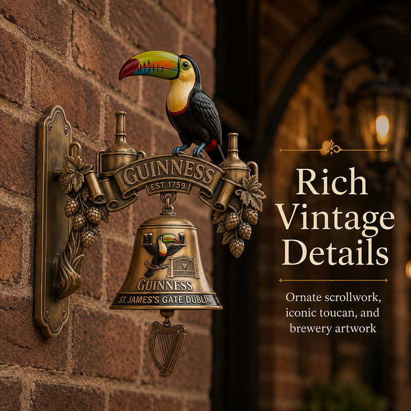 🍺Guinness Toucan Cast Iron Door Bell