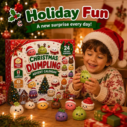 Christmas Advent Calendar 2026 – 24-Day Glitter Dumpling Squishy Surprise