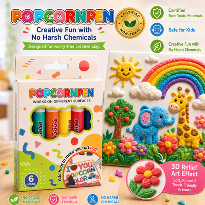 🔥Last Day Sela 🖍️🎁🔮Magic Pen – Draw 3D with one stroke!🎄 DIY Bubble Popcorn Drawing Pens🔥🪄