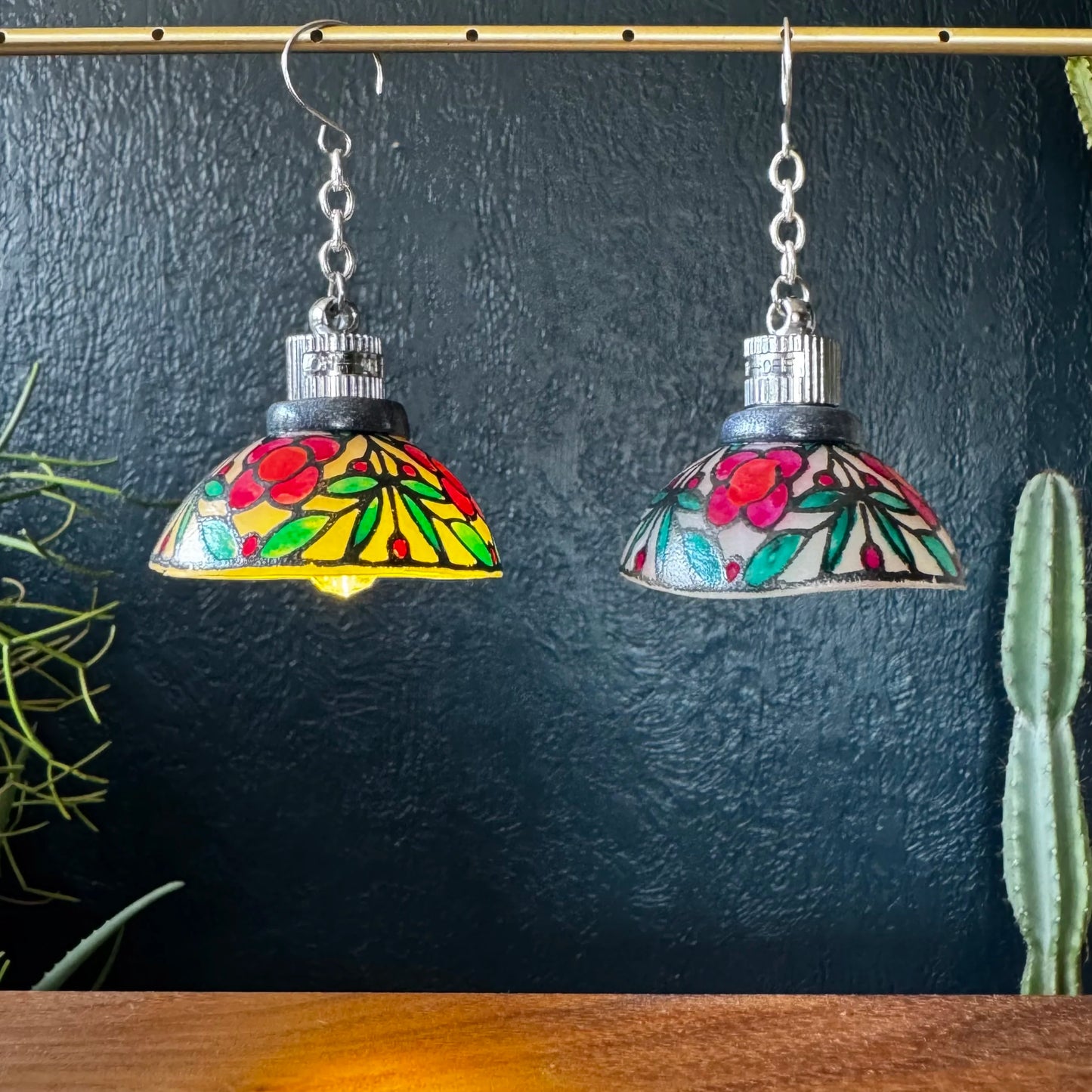 Handmade Vintage Light-Up Chandelier Earrings