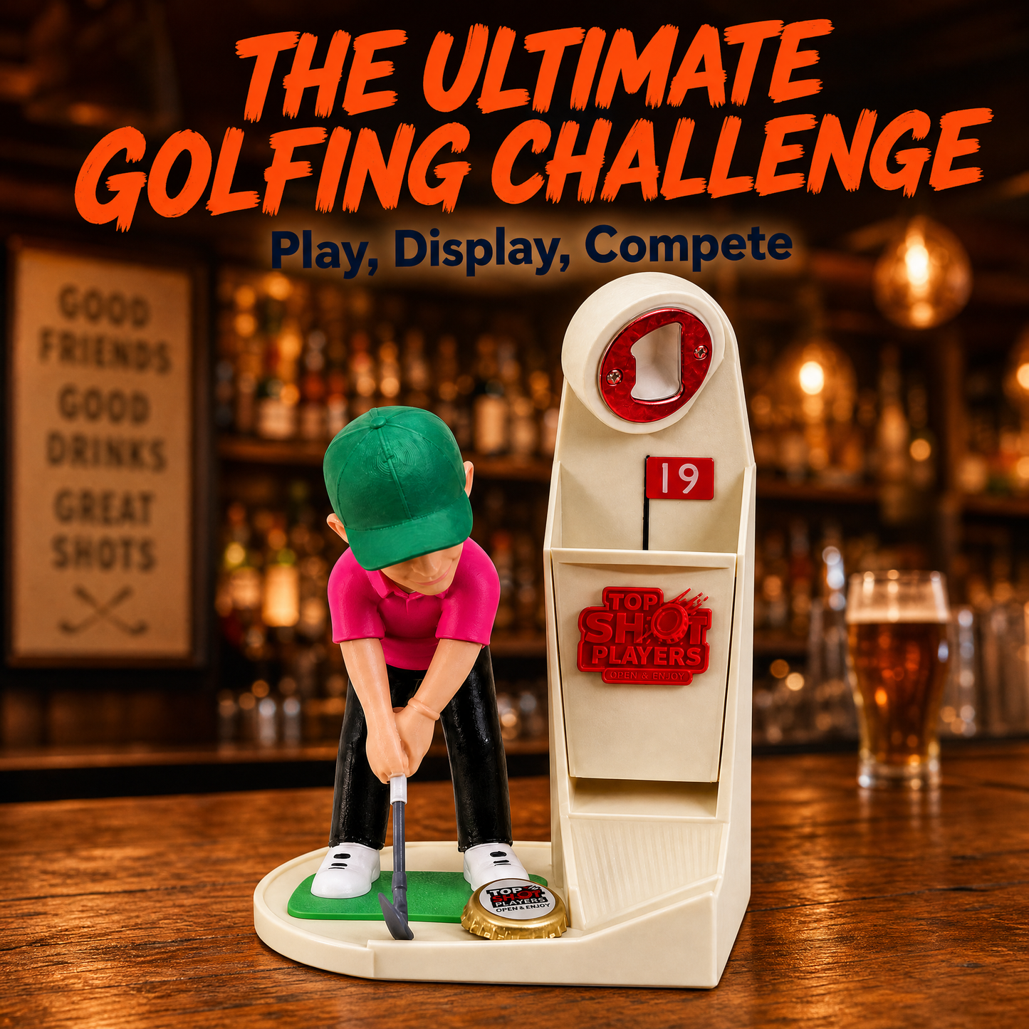 Golf-themed creative bottle opener