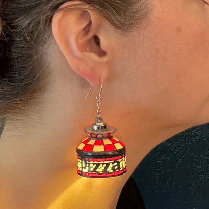 The Vintage Pizza Parlor Lamp Earrings