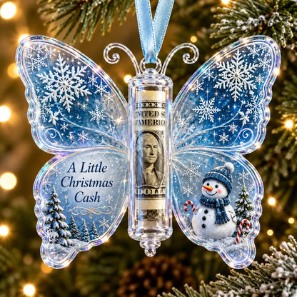 🦋💵 Christmas Cash Gift Butterfly Ornament🎄✨