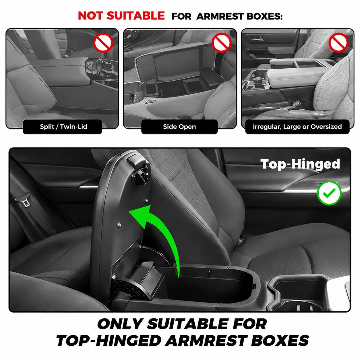 🚘Multifunctional PU Leather Car Armrest Box Mat