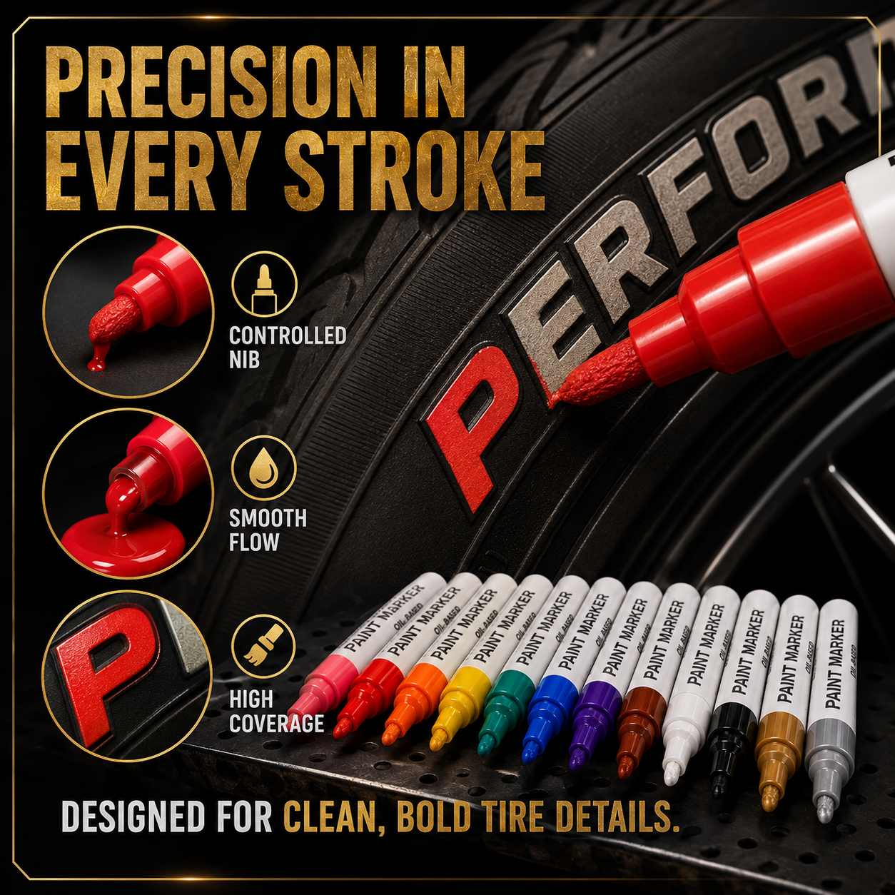 🏎️ Oil-Based Waterproof Tire Marker Pen | Give Your Tires A Custom Look