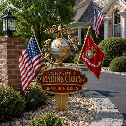 🔥US Military Branch Tribute Garden Stake Collection