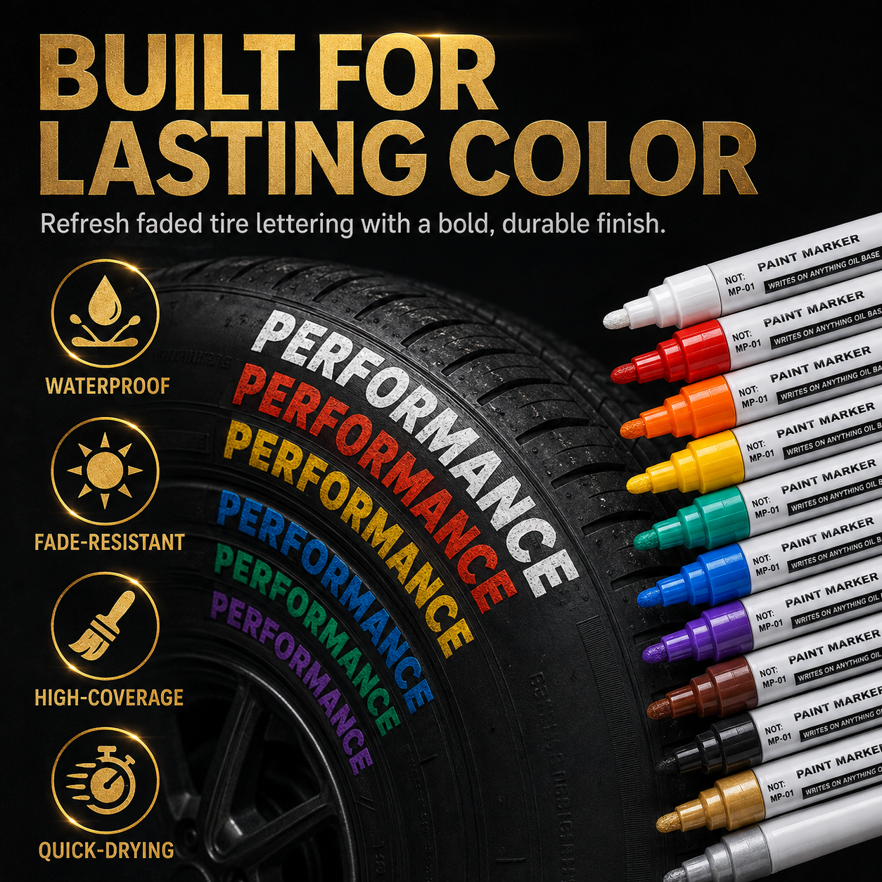 🏎️ Oil-Based Waterproof Tire Marker Pen | Give Your Tires A Custom Look