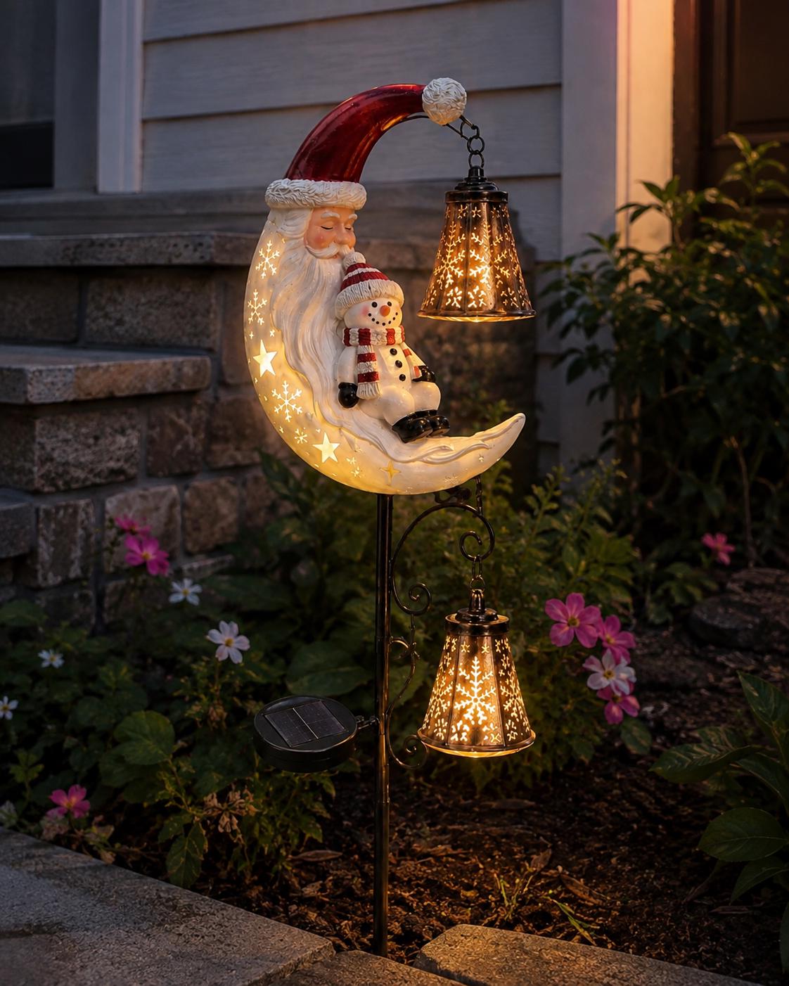 🔥🔔 Christmas Moon Solar Stake Light