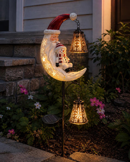 🔥🔔 Christmas Moon Solar Stake Light