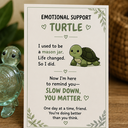 🎁Buy 3, Get 1 Free 💛 Emotional Support Glass Animal Gift – A Little Reminder You Matter.