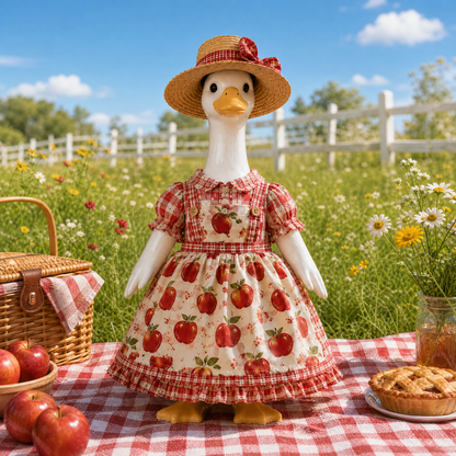 🍎  New 23" Apple Picking Goose Outfit™ | Fall Harvest Porch Decor