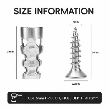 🔧FLASH SALE: 6×14MM SHORT EXPANSION SCREW SET — FIX LOOSE HINGES IN SECONDS!🔧