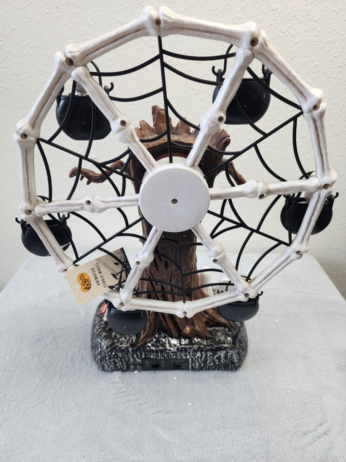👻 Haunted Ghost Tree Ferris Wheel – Animated Halloween Tabletop Decoration With Lights🎃