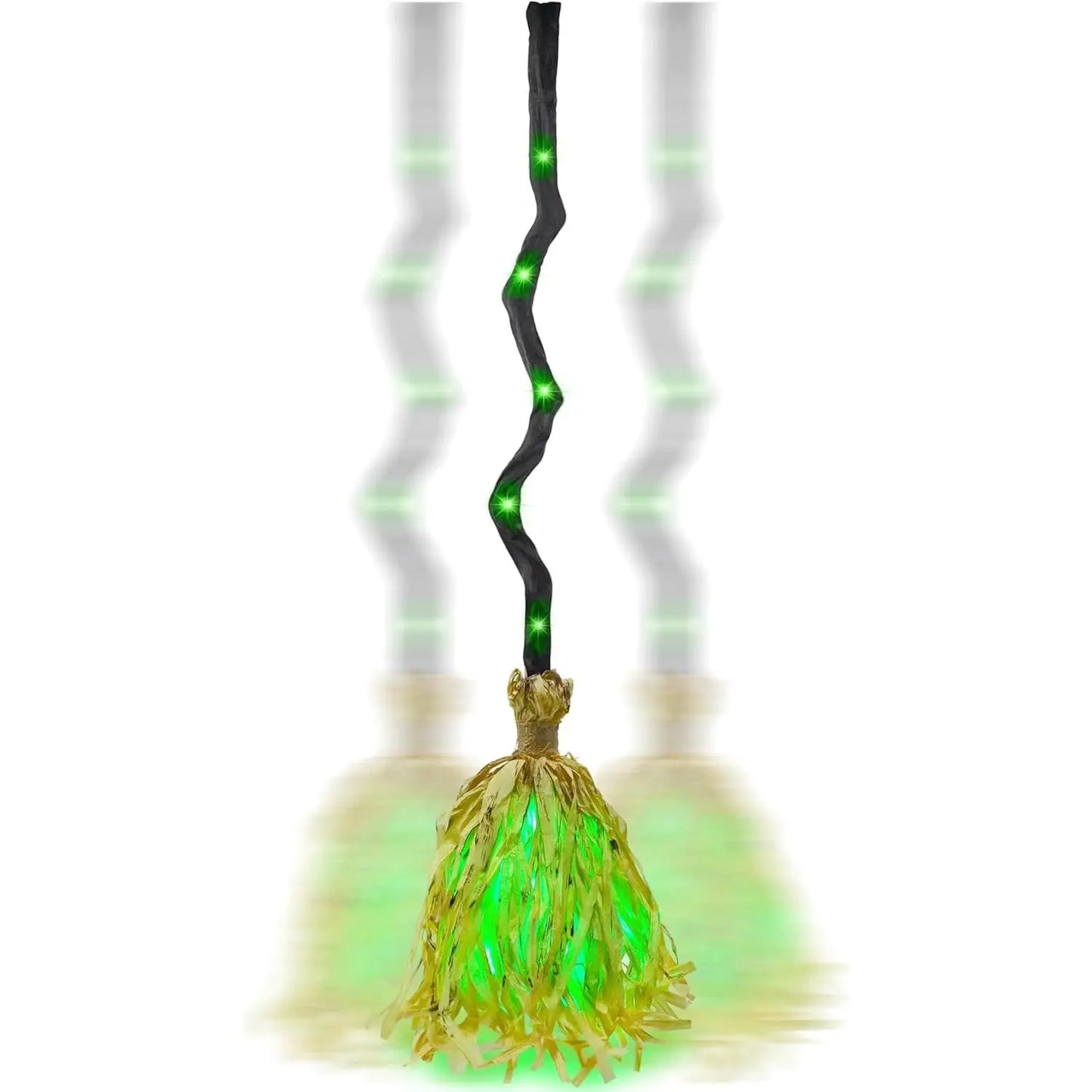 🧙‍♂️Witches Broom Halloween Decor - 35" Animated Light up Moving Broomstick