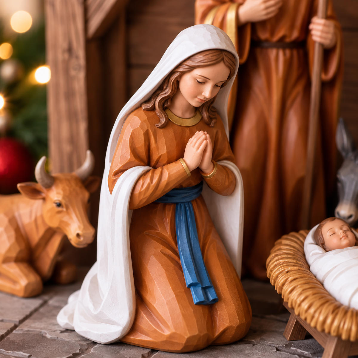 🎄 Christmas Nativity Scene Figurine Set | Traditional Holiday Home Decor