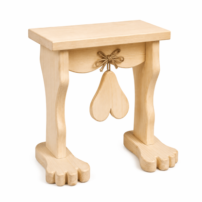 🪑Funny Wooden Ball Bell Stool😂 – Rustic Farmhouse Conversation Piece