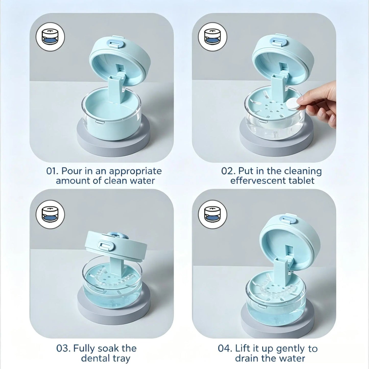 🦷✨ RETAINER CLEANER CASE BOX