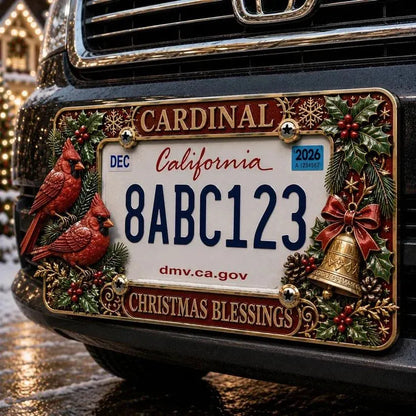 🎄Christmas License Plate Frame – Festive Style for Every Ride