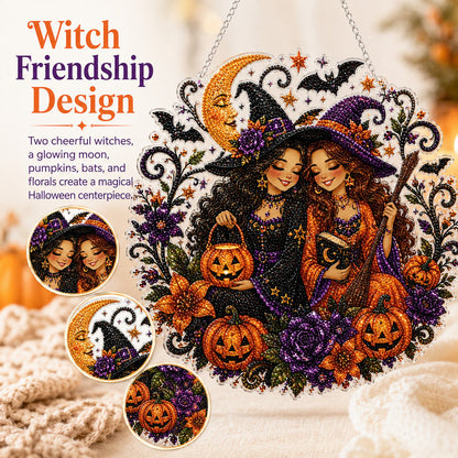 🎃🍂 DIY Rustic Harvest Pumpkin Diamond Art Window Suncatcher