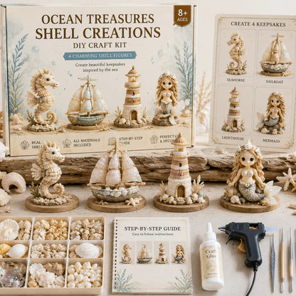 DIY Seashell Craft Kit – Create Ocean-Inspired Shell Figures & Keepsake Decor