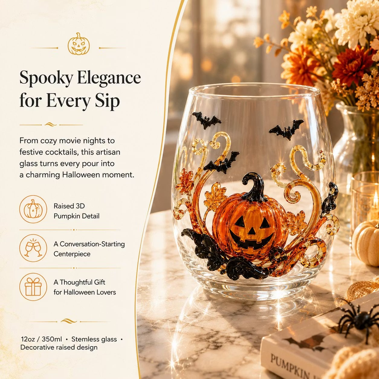 🎃 3D Halloween Artisan Glassware Collection