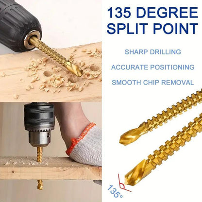 🔥HOT SALE ✨🛠️ 6-Piece Serrated Side-Cutting Drill Bit Set
