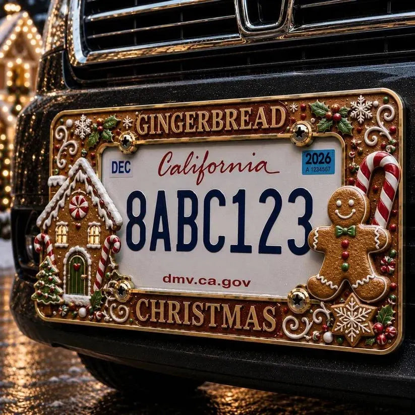 🎄Christmas License Plate Frame – Festive Style for Every Ride