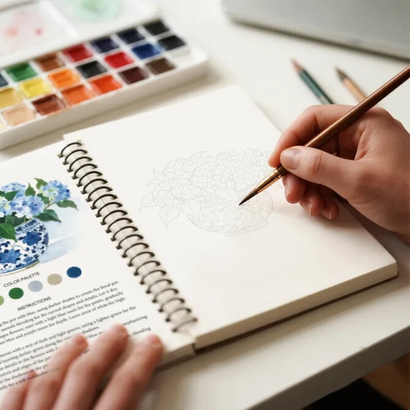 🔥Christmas Sale🎁 🖼️Beginner-Friendly💕 Watercolor Workbook