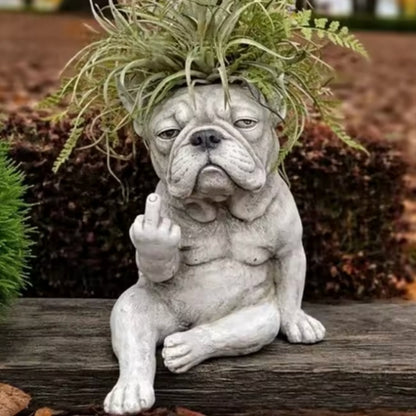 🐶Grumpy Dog Planter