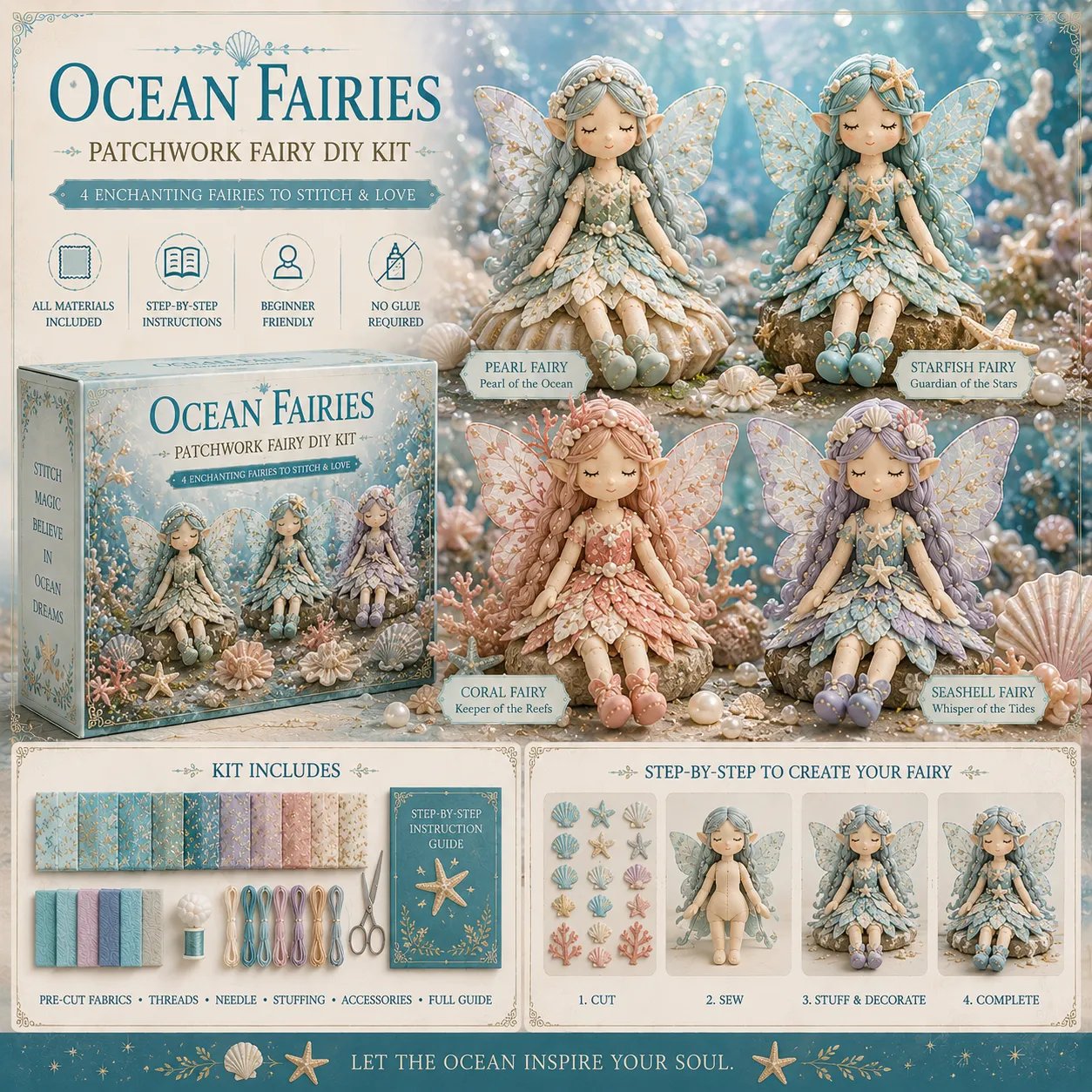 🔥Buy 2 Free Shipping - 🧵Fairy Patchwork DIY Collection