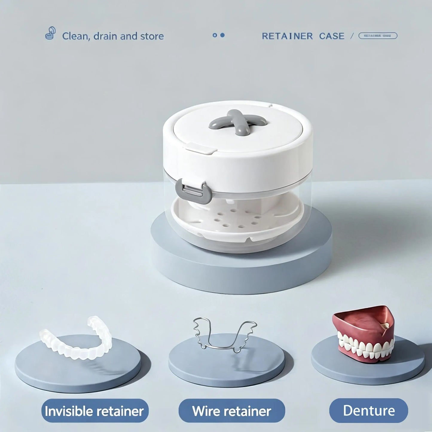 🦷✨ RETAINER CLEANER CASE BOX