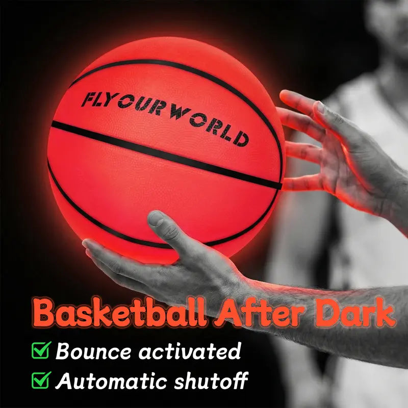 🏀💡 LIGHT UP LED BASKETBALL – GLOW IN THE DARK SIZE 7