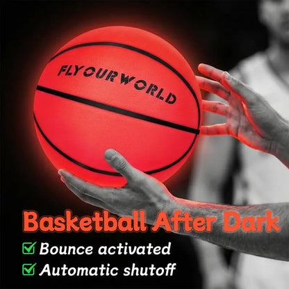 🏀💡 LIGHT UP LED BASKETBALL – GLOW IN THE DARK SIZE 7