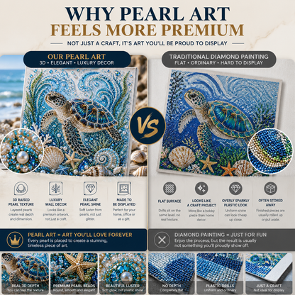 🌊✨💯Ocean Theme Pearl Art DIY Kit – Relaxing DIY Craft to Create Stunning Coastal Artwork