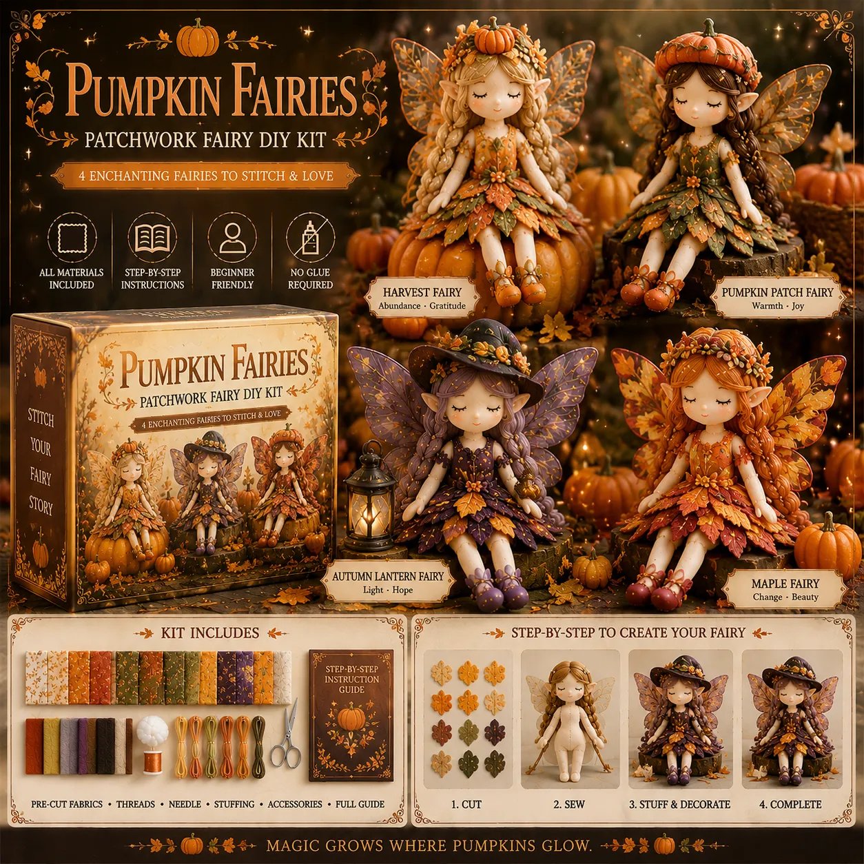 🔥Buy 2 Free Shipping - 🧵Fairy Patchwork DIY Collection