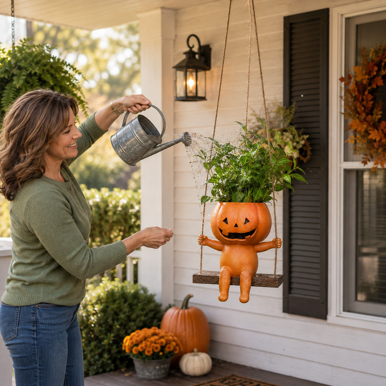 🎃 Pumpkin Planter | The Easiest Way To Make Your Porch Feel Like Fall