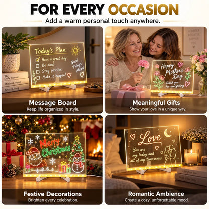 ✨ Reusable LED Message Board – Write, Glow, Wipe & Create Again