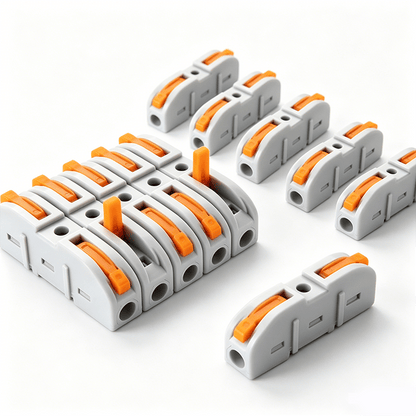 ⚙️Universal Quick Lever Electrical Wire Connectors (24-12 AWG) Assortment (50/100Pcs) + Wire Stripper