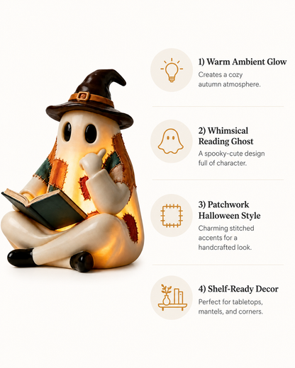 👻Cozy Reading Ghost Night Light