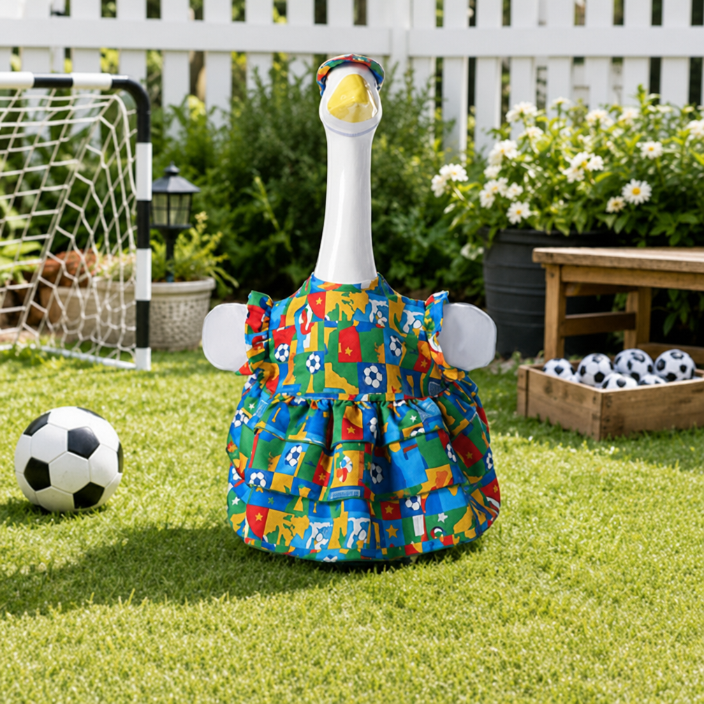 🦢VALORS TOP™World Cup Porch Goose Outfit for 23" Plastic/ Cement Goose Statues