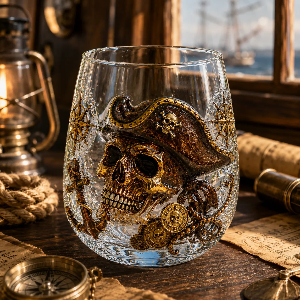 The Kraken Pirate Glass Collection — 7-Piece Legendary Ocean Treasure Set🔥🔥🔥