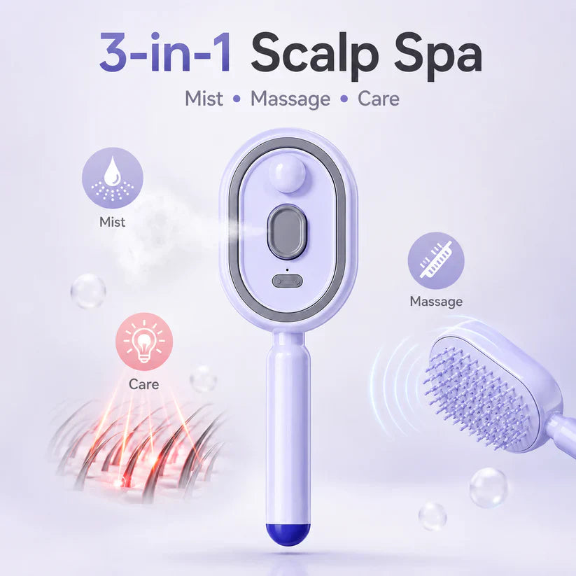 Electric Mist-Spraying Massage Cushion Brush