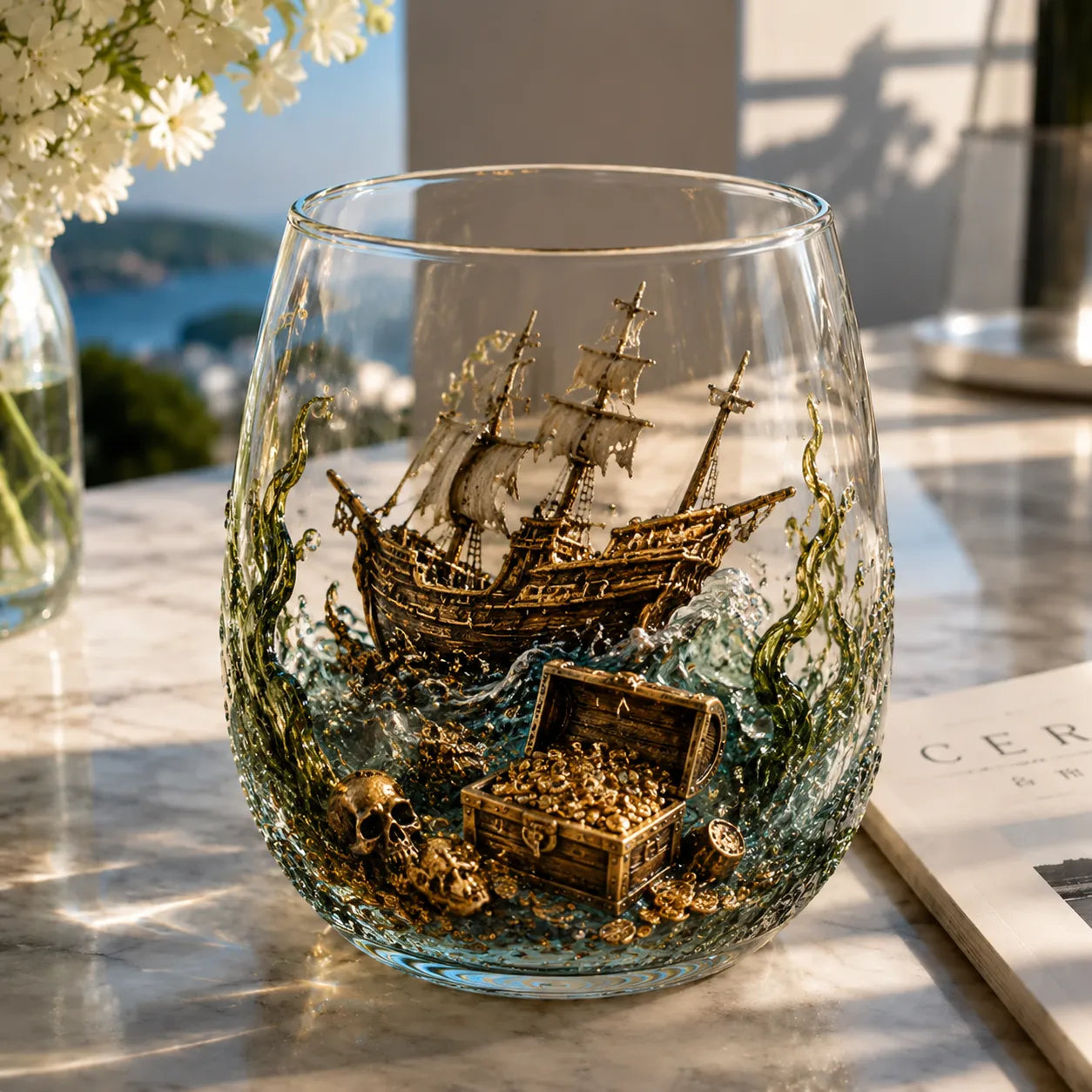 The Kraken Pirate Glass Collection — 7-Piece Legendary Ocean Treasure Set🔥🔥🔥