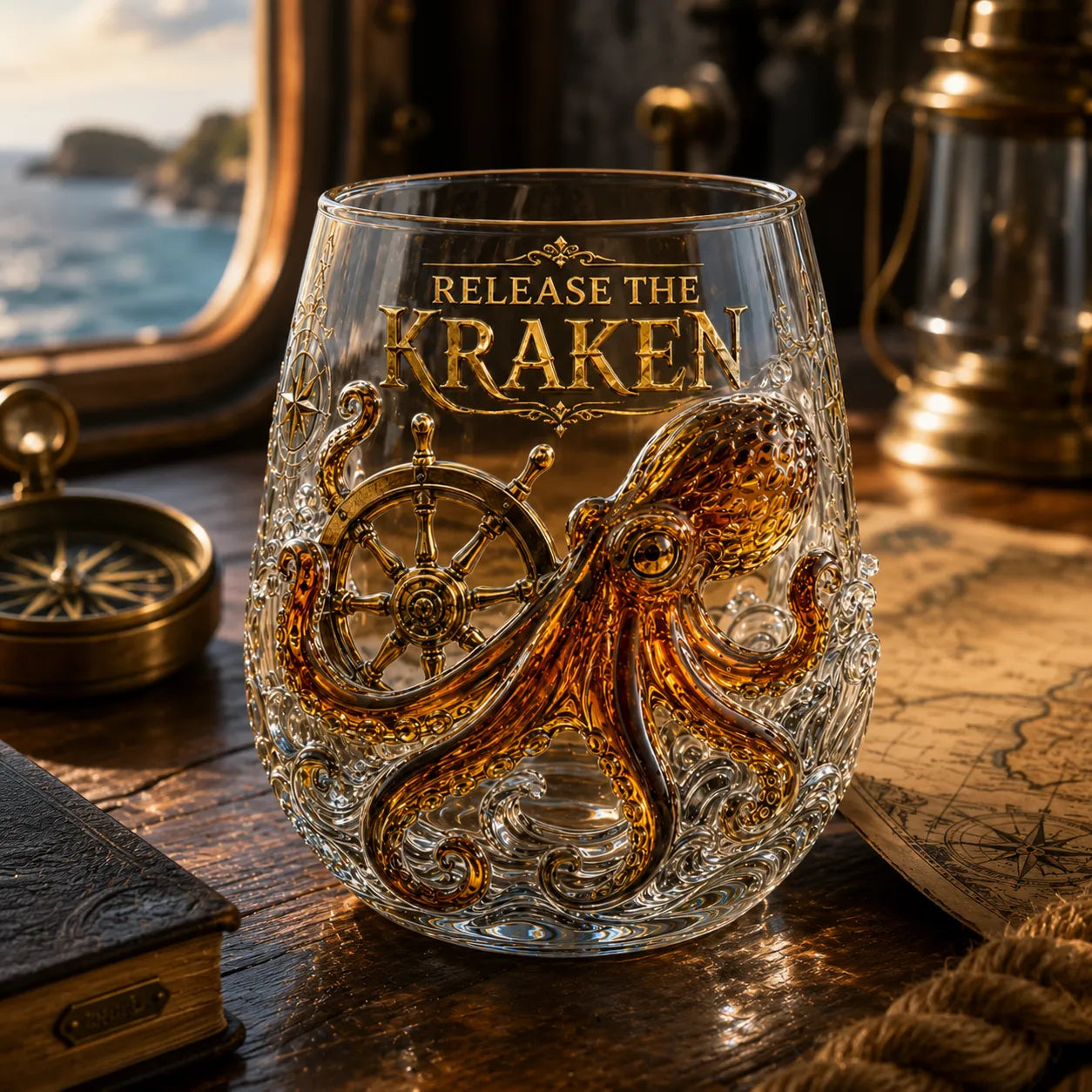 The Kraken Pirate Glass Collection — 7-Piece Legendary Ocean Treasure Set🔥🔥🔥