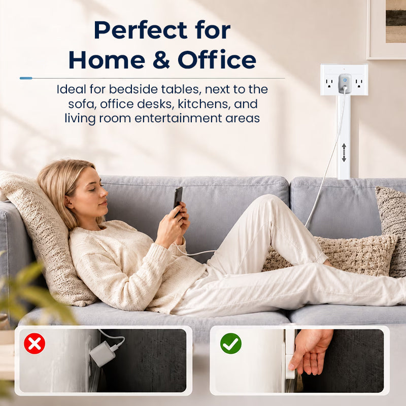 360° Rotating Telescopic Power Extension Socket