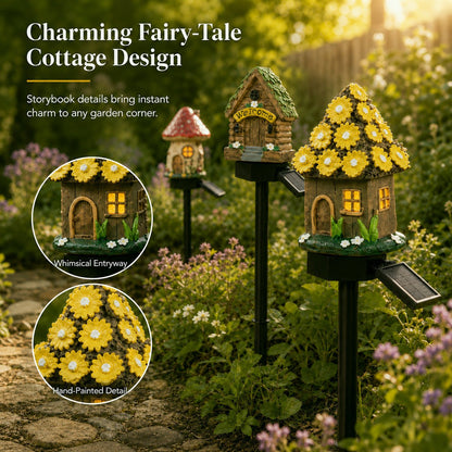 🍄Solar Fairy-Tale Mushroom Cottage Garden Light