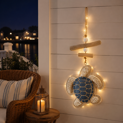 🐢Lighted Coastal Sea Turtle Wall Decor with Remote