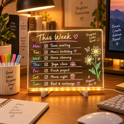 ✨ Reusable LED Message Board – Write, Glow, Wipe & Create Again