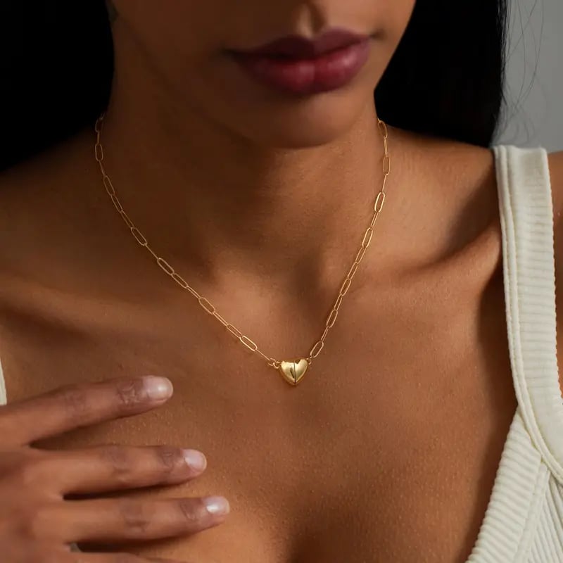 🔥🌹✨Stainless steel Heart Shape Pendant Magnetic Necklace